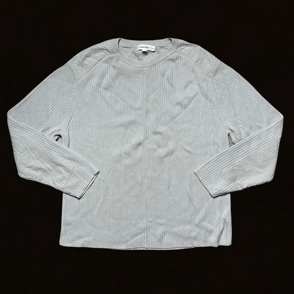 Calvin Klein Grey Heavy Knit Long Sleeve Sweater XXL - Picture 1 of 8